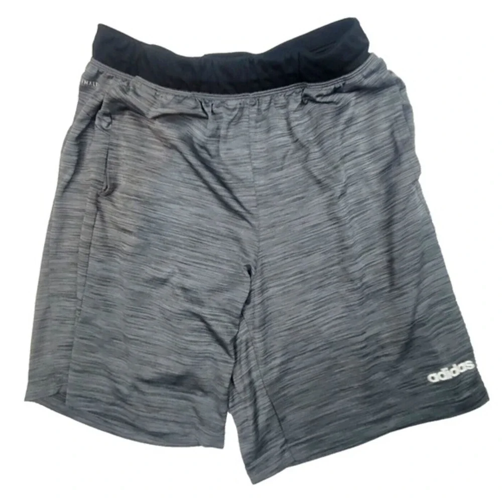 Adidas Gym Shorts ClimaLite Dark Blue Athletic W/Pockets  Mens‎ Sz XL